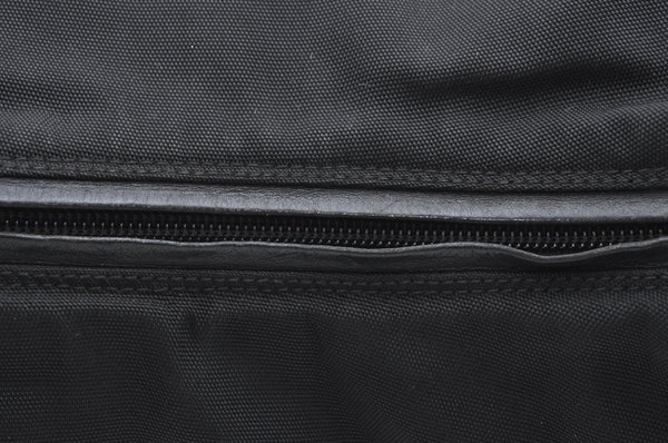 Authentic GUCCI Vintage Shoulder Hand Bag Nylon Leather Black  K4045