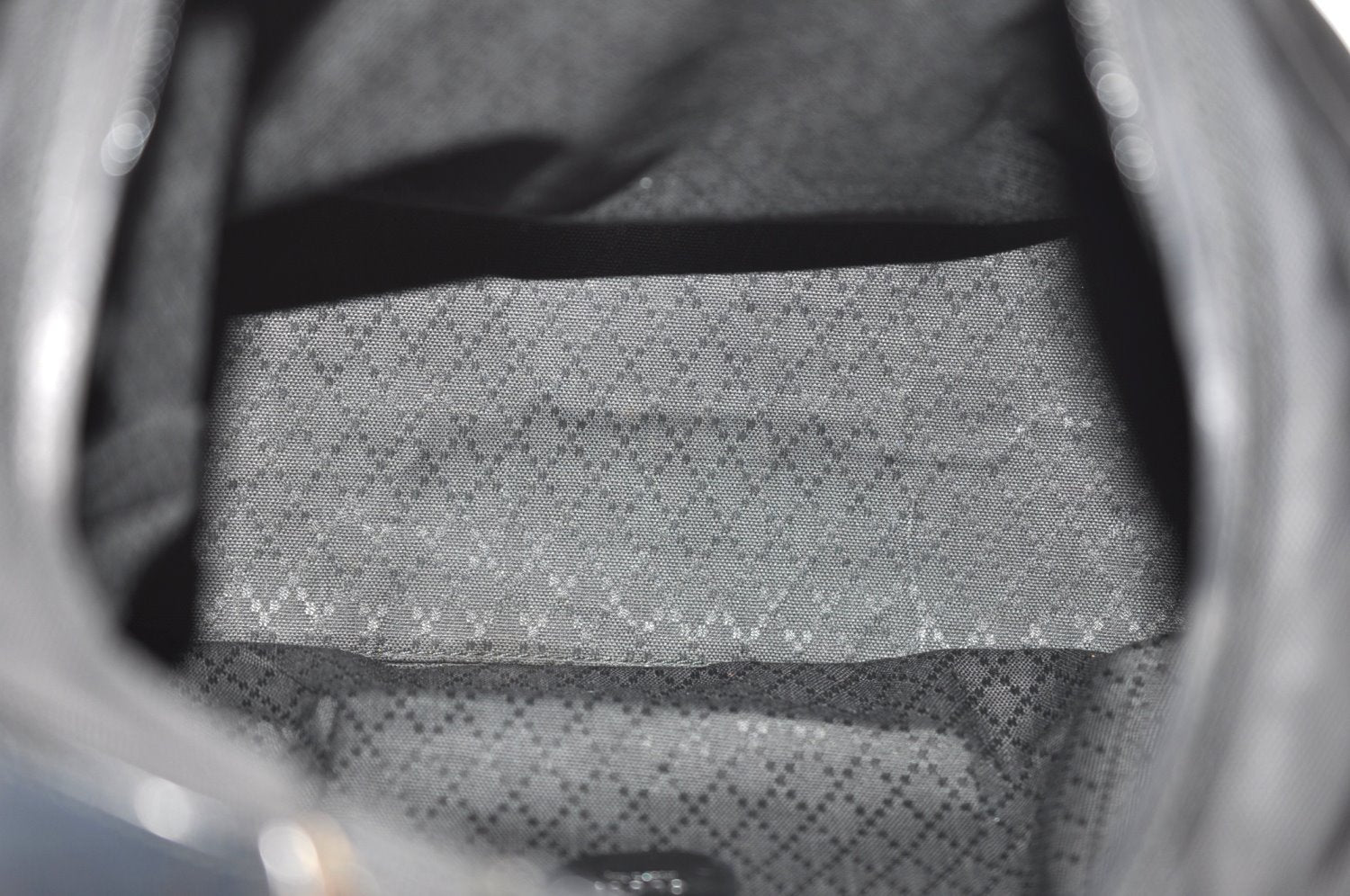 Authentic GUCCI Vintage Shoulder Hand Bag Nylon Leather Black  K4045