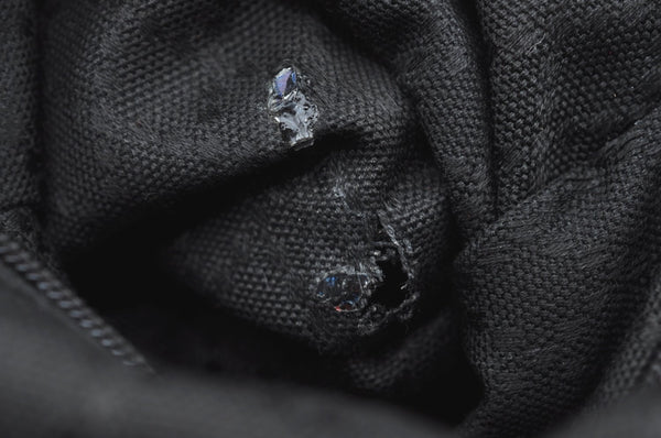 Authentic GUCCI Vintage Shoulder Hand Bag Nylon Leather Black  K4045