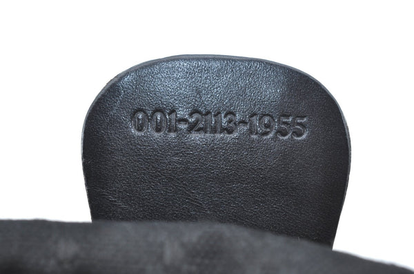 Authentic GUCCI Vintage Shoulder Hand Bag Nylon Leather Black  K4045