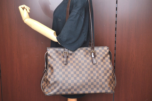Authentic Louis Vuitton Damier Chelsea Shoulder Tote Bag N51119 LV K4065
