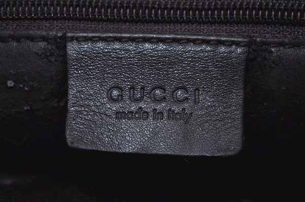 Authentic GUCCI Bamboo Shoulder Hand Bag Purse Leather 0013007 Brown K4070