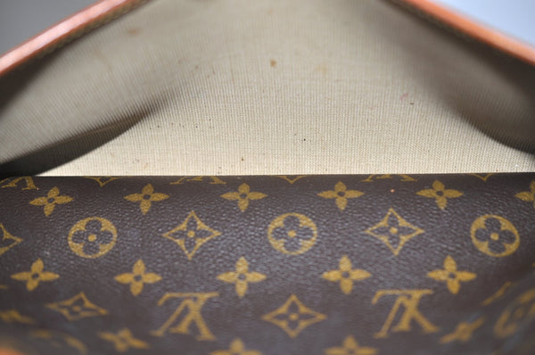 Authentic Louis Vuitton Monogram Deauville Hand Bag M47270 LV K4071