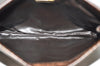 Authentic MARIO VALENTINO V Logo Clutch Bag Purse PVC Brown K4076