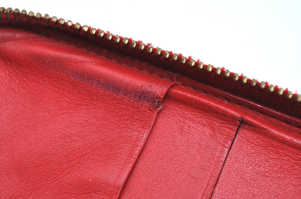 Authentic Louis Vuitton Vernis Eldridge Long Wallet Purse Red LV Junk K4083