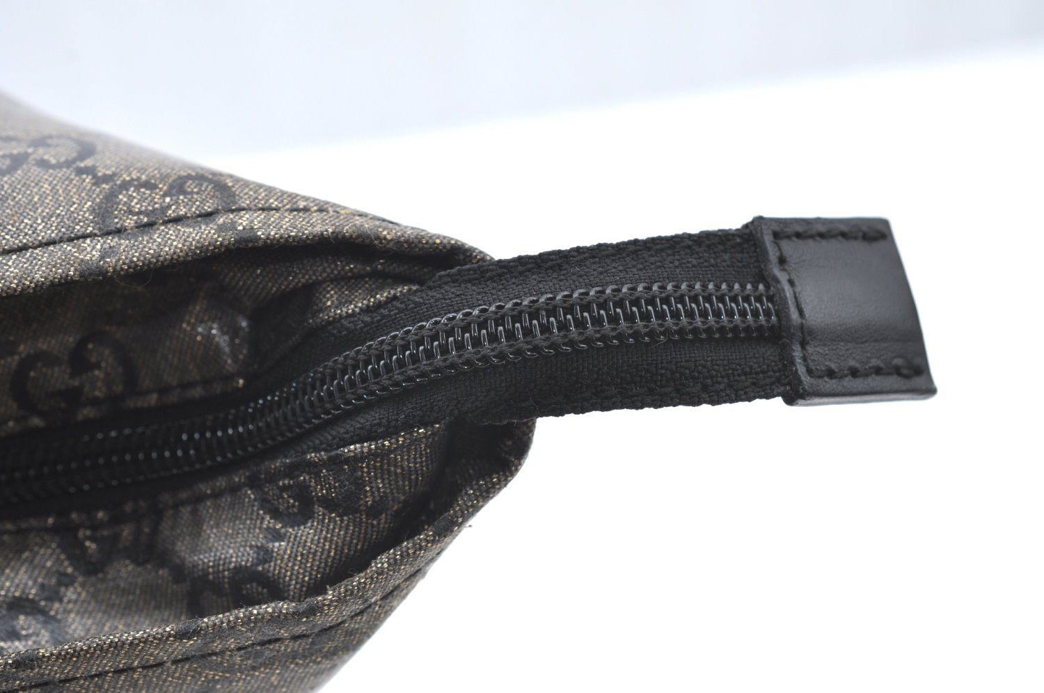 Authentic GUCCI GG Crystal Shoulder Tote Bag PVC Leather 131228 Blue K4088