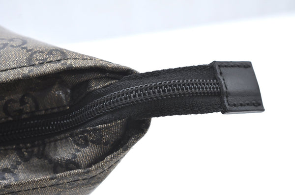 Authentic GUCCI GG Crystal Shoulder Tote Bag PVC Leather 131228 Blue K4088