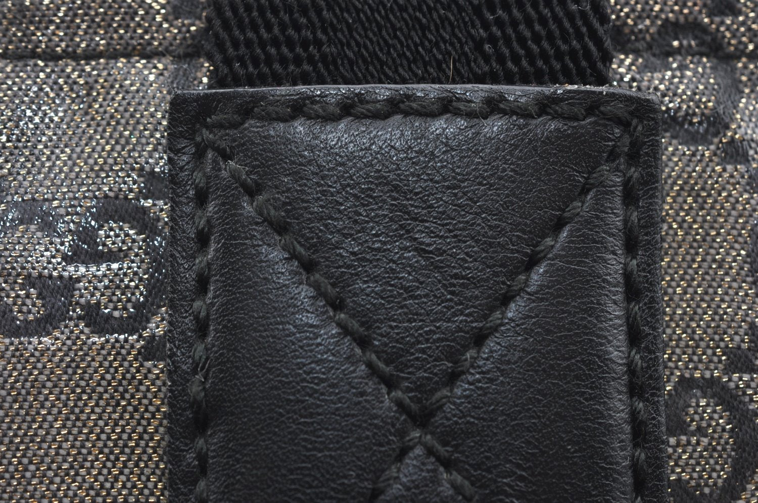 Authentic GUCCI GG Crystal Shoulder Tote Bag PVC Leather 131228 Blue K4088