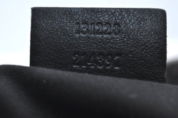 Authentic GUCCI GG Crystal Shoulder Tote Bag PVC Leather 131228 Blue K4088