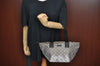 Authentic GUCCI GG Crystal Shoulder Tote Bag PVC Leather 131228 Blue K4088