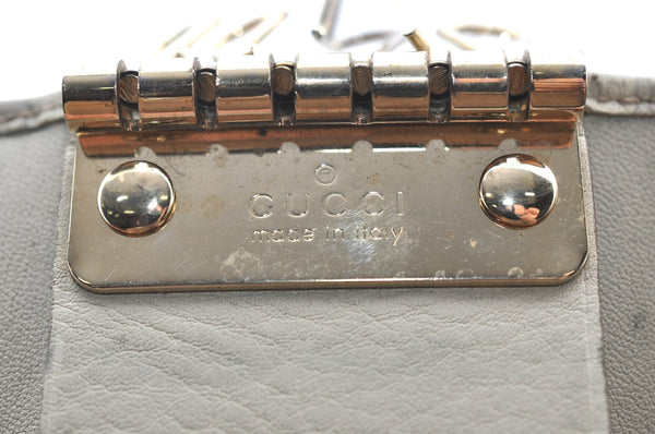 Authentic GUCCI Guccissima Lovely Heart 6 Key Case GG Leather 257217 White K4095
