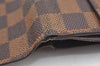 Auth Louis Vuitton Damier Porte Monnaie Billet Carte Credit N61652 Wallet K4096