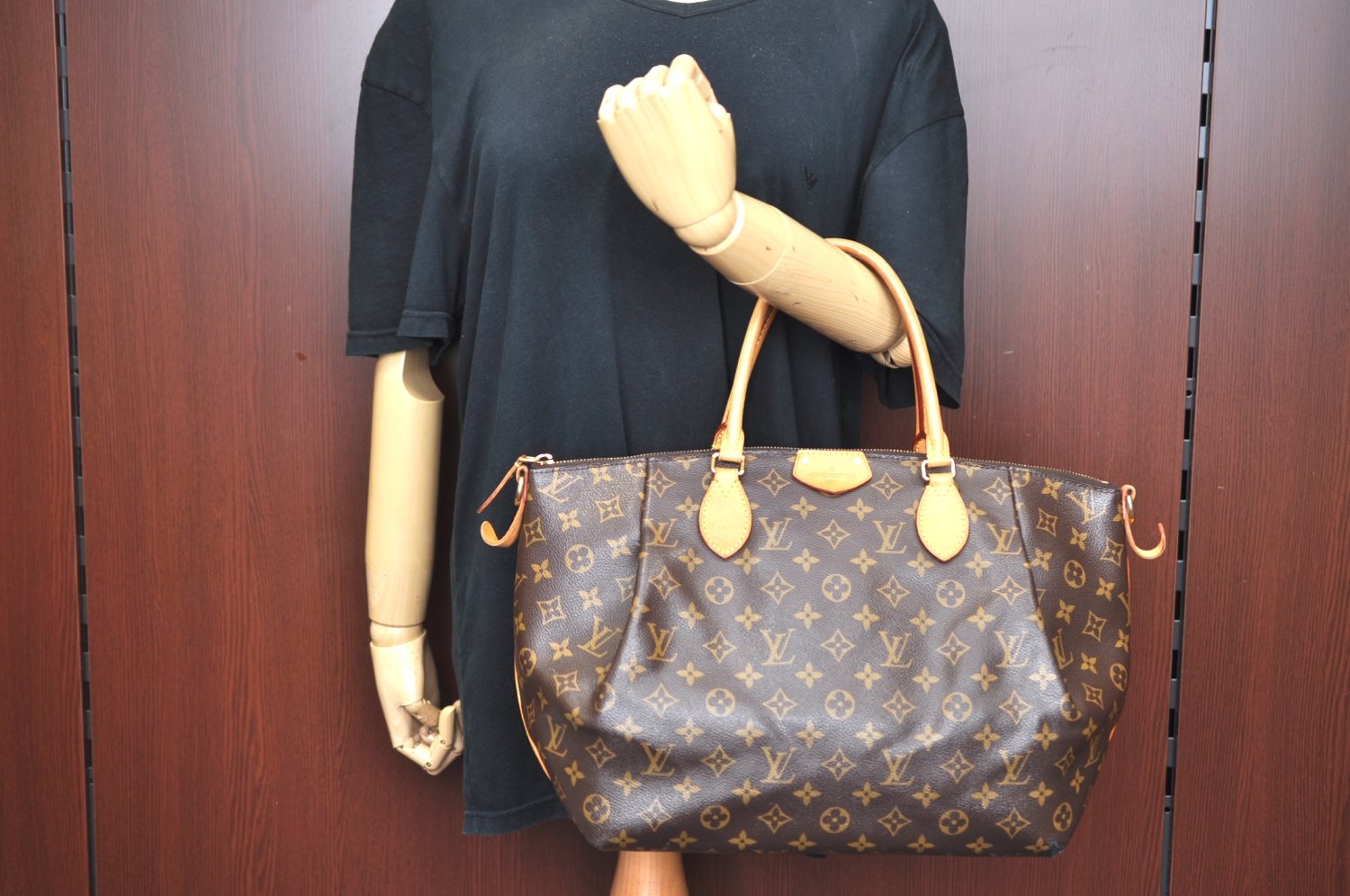 Authentic Louis Vuitton Monogram Turenne MM M48814 2Way Shoulder Hand Bag K4105