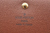 Auth Louis Vuitton Monogram Porte Monnaie Billets Tresor Wallet M61730 LV K4114