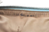 Authentic FENDI Zucchino Shoulder Cross Body Bag Canvas Leather Light Blue K4138