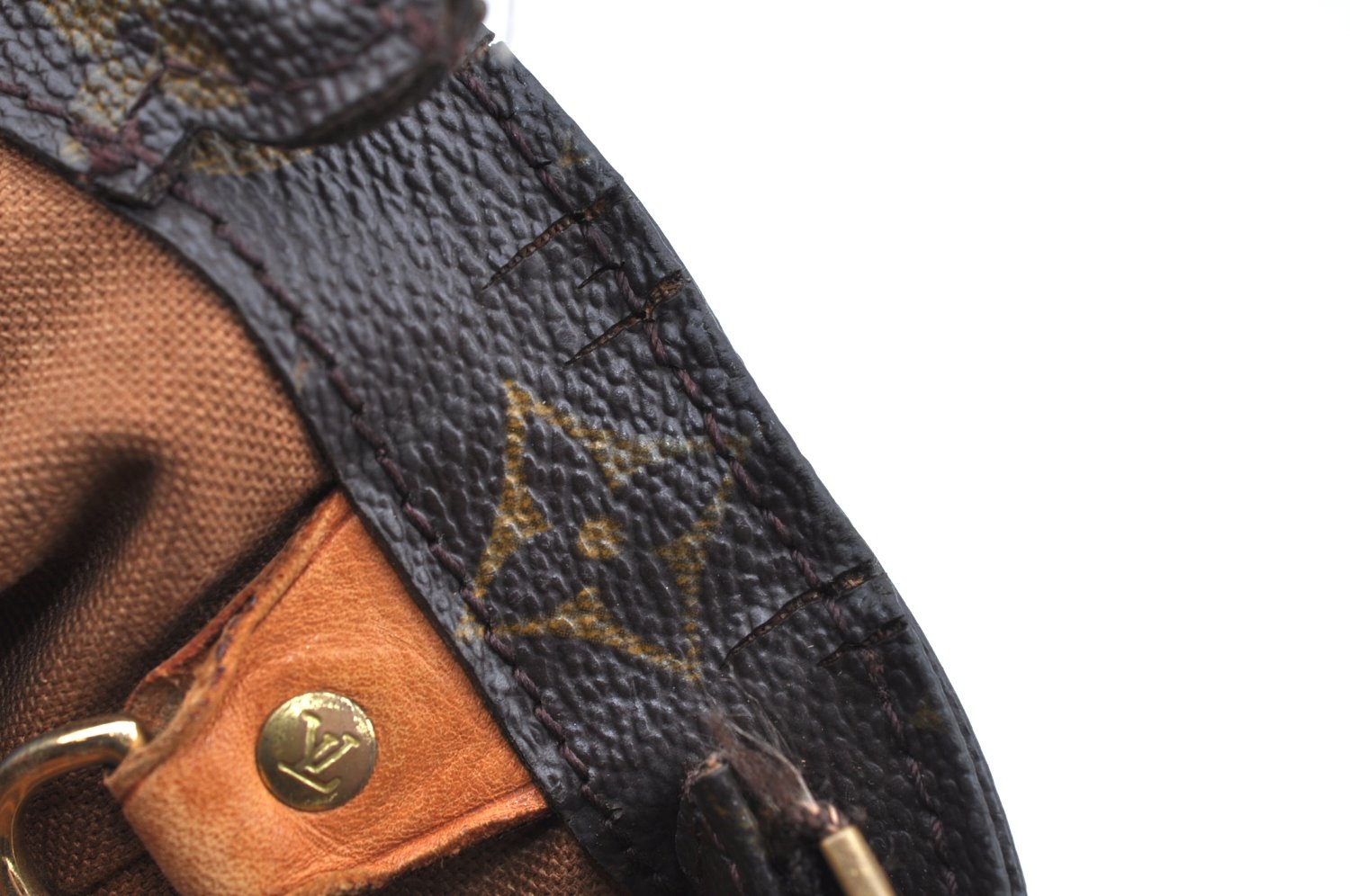 Auth Louis Vuitton Monogram Cabas Mezzo Shoulder Tote Bag M51151 LV Junk K4143