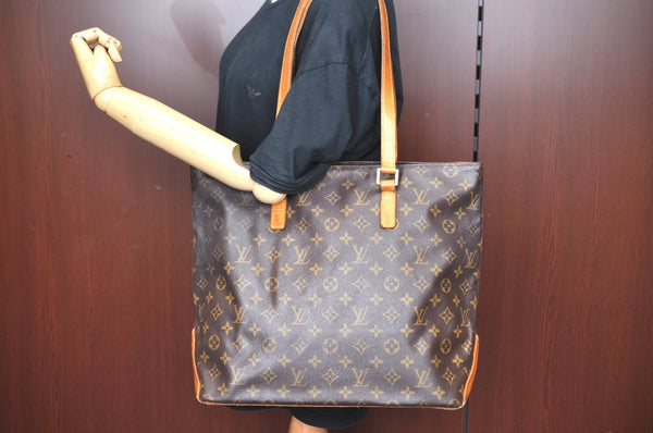 Auth Louis Vuitton Monogram Cabas Mezzo Shoulder Tote Bag M51151 LV Junk K4143