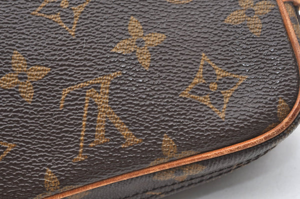 Authentic Louis Vuitton Monogram Marly Dragonne PM M51827 Clutch Hand Bag K4144