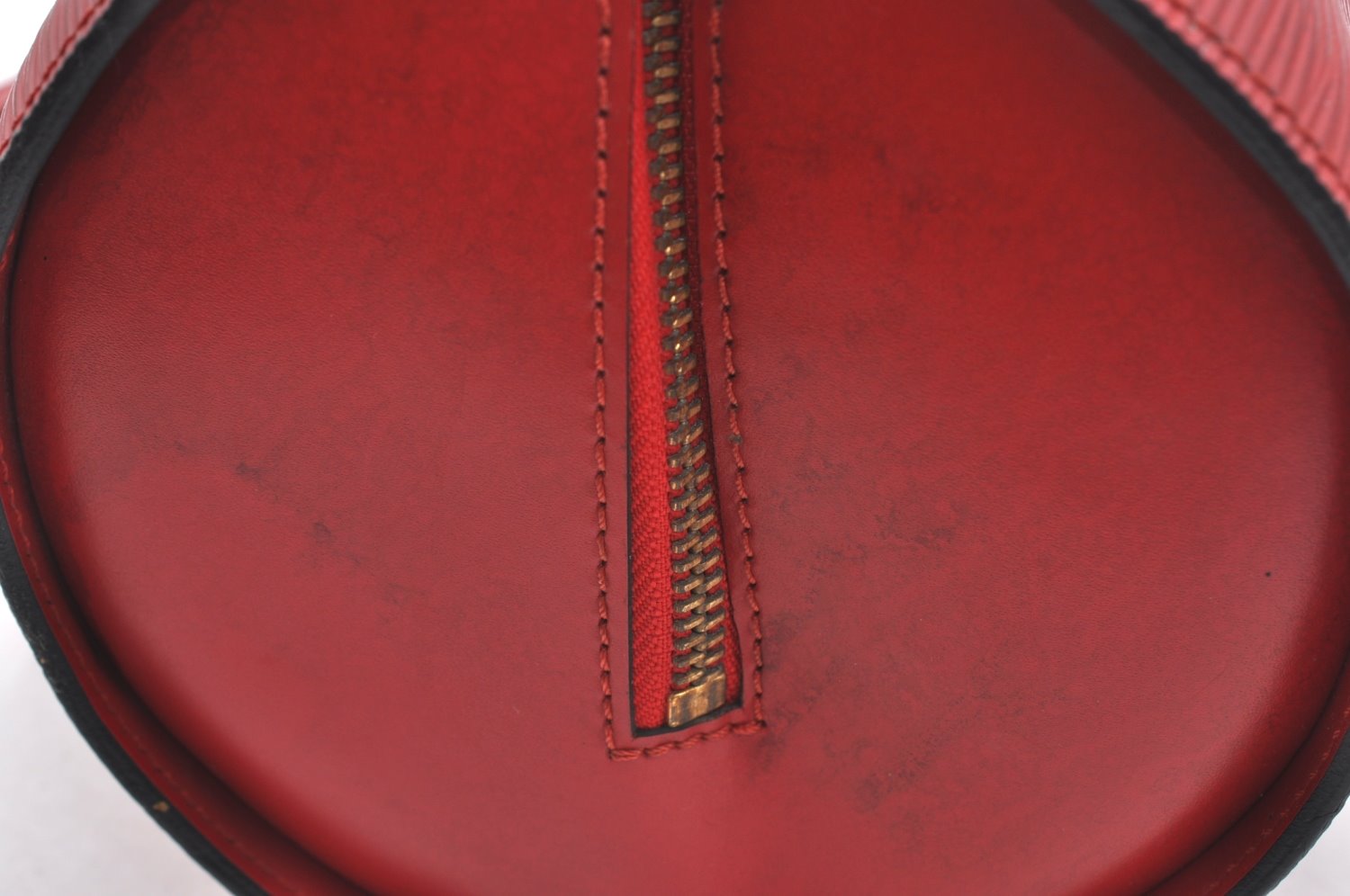 Authentic Louis Vuitton Epi Soufflot Hand Bag Red M52227 LV K4148