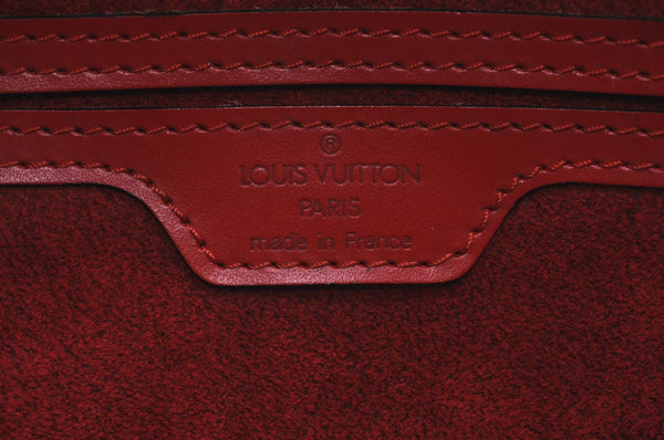 Authentic Louis Vuitton Epi Soufflot Hand Bag Red M52227 LV K4148