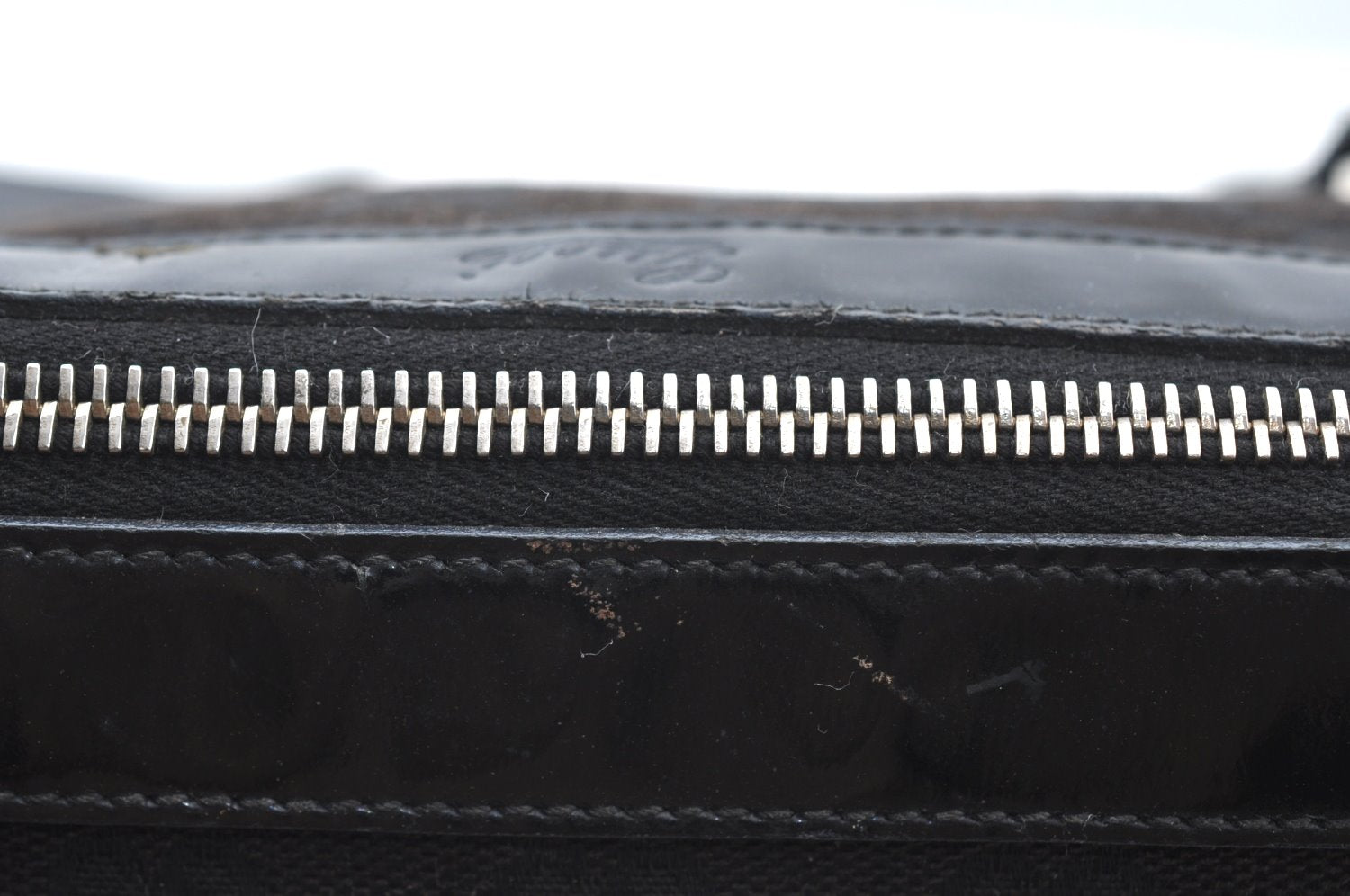 Authentic GUCCI Abbey Shoulder Tote Bag GG Canvas Enamel 141470 Black K4149