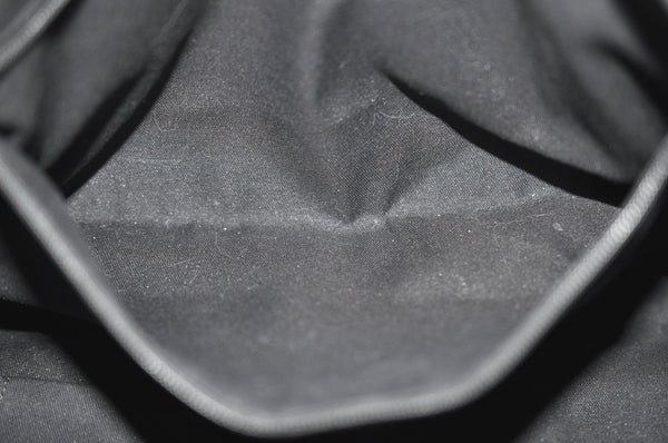 Authentic GUCCI Abbey Shoulder Tote Bag GG Canvas Enamel 141470 Black K4149