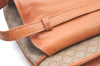 Authentic CELINE Macadam Blason Shoulder Cross Body Bag PVC Leather Beige K4150