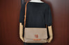 Authentic CELINE Macadam Blason Shoulder Cross Body Bag PVC Leather Beige K4150