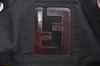 Authentic FENDI Vintage Shoulder Hand Bag Purse Nylon Leather Black K4152