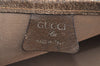 Authentic GUCCI Web Sherry Line GG Plus Tote Bag PVC Leather Brown K4163
