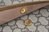Authentic GUCCI Web Sherry Line GG Plus Tote Bag PVC Leather Brown K4163