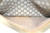 Authentic GUCCI Web Sherry Line GG Plus Tote Bag PVC Leather Brown K4163