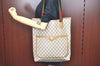 Authentic GUCCI Web Sherry Line GG Plus Tote Bag PVC Leather Brown K4163