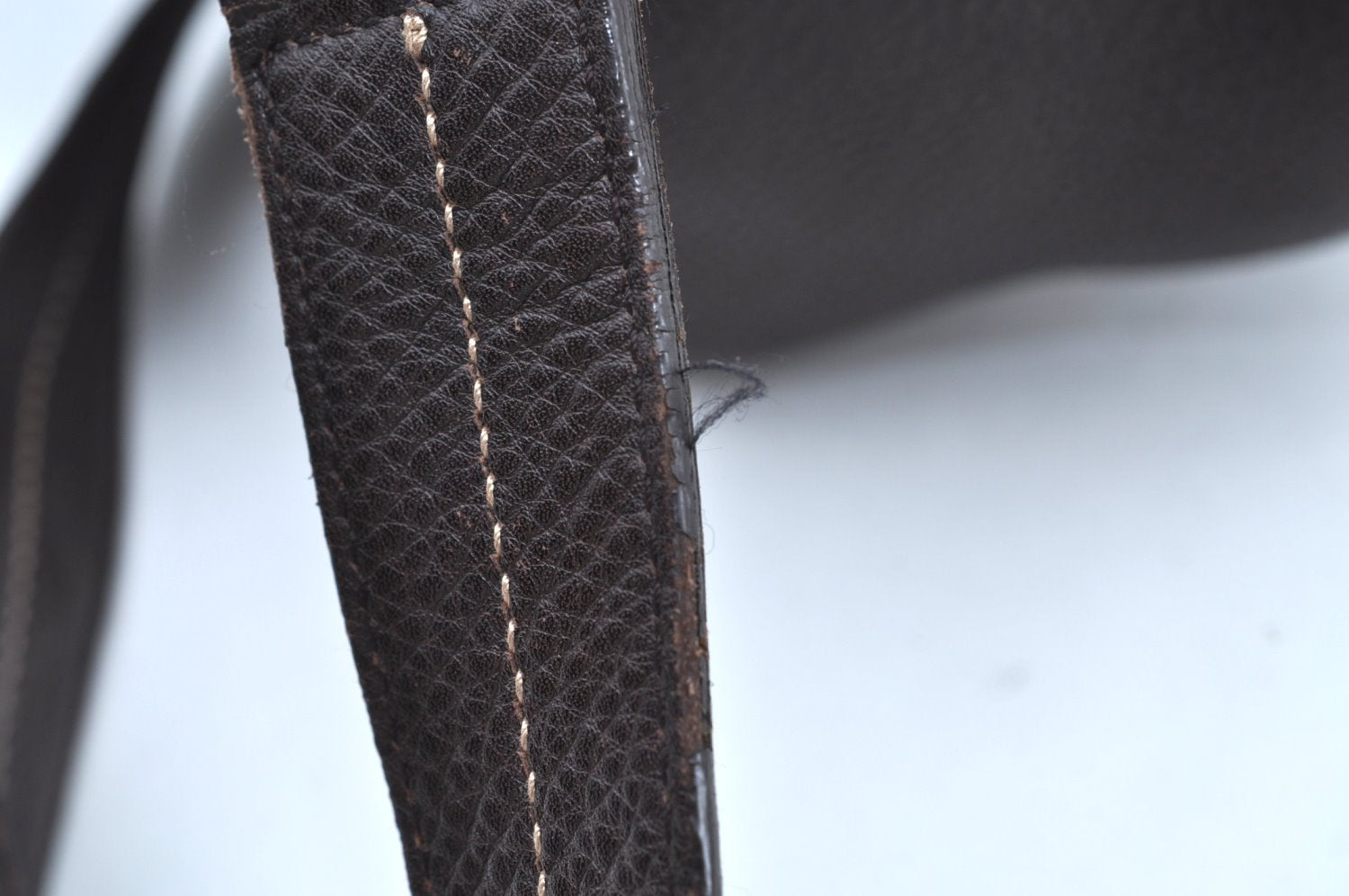 Authentic GUCCI Vintage Shoulder Cross Body Bag Leather Brown K4166