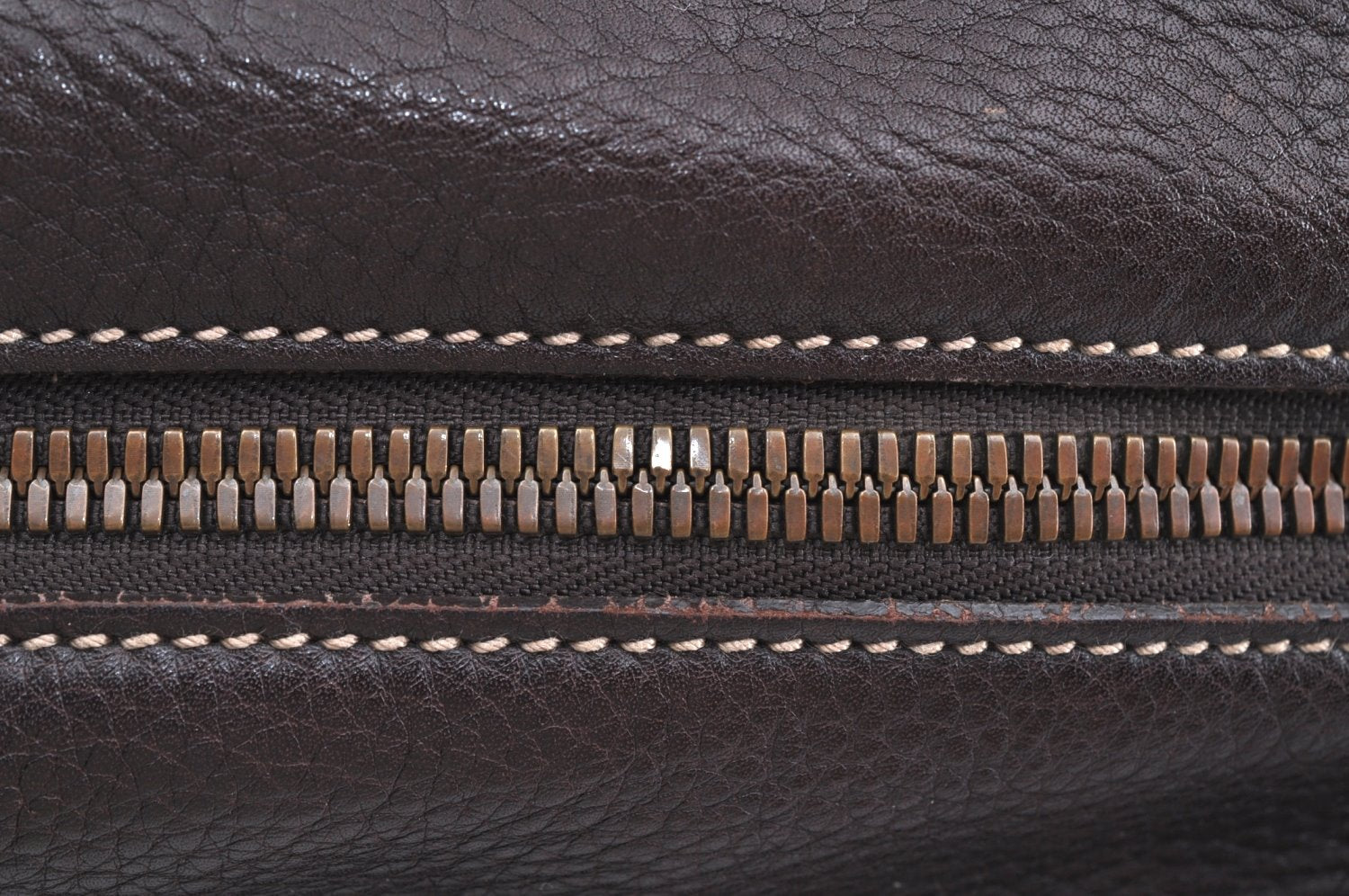 Authentic GUCCI Vintage Shoulder Cross Body Bag Leather Brown K4166