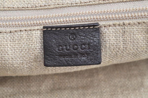 Authentic GUCCI Vintage Shoulder Cross Body Bag Leather Brown K4166