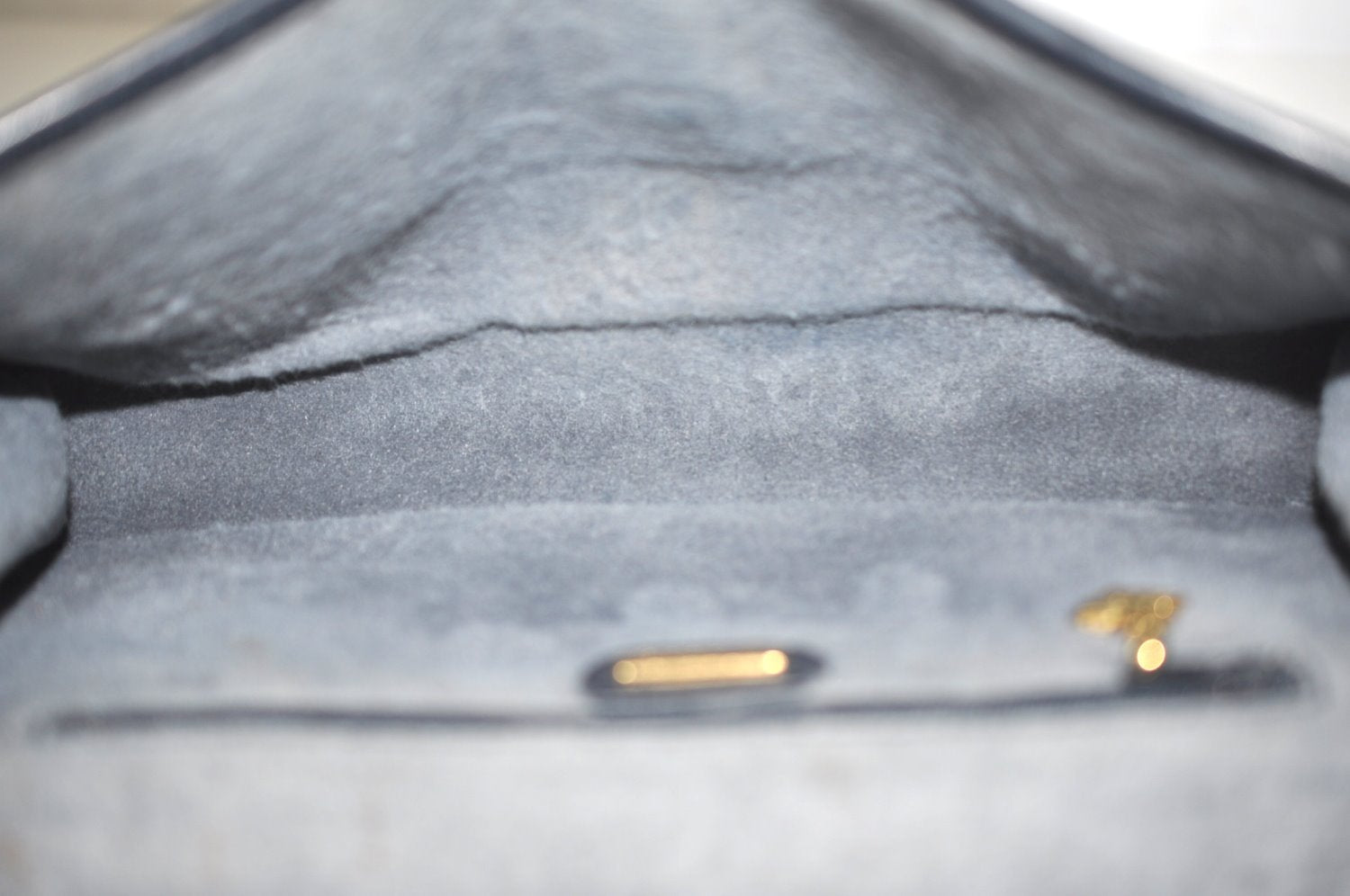 Authentic GUCCI Micro GG PVC Leather Shoulder Cross Body Bag Navy Blue K4169