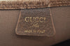 Authentic GUCCI Web Sherry Line GG Plus Tote Bag PVC Leather Brown K4173