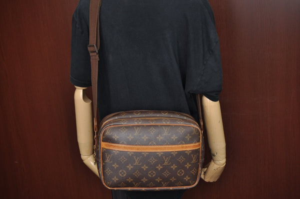 Authentic Louis Vuitton Monogram Reporter PM Shoulder Cross Bag M45254 LV K4176