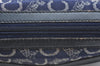 Authentic CELINE C Horse Carriage Shoulder Bag Canvas Leather Navy Blue K4180