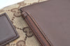 Authentic GUCCI Vintage Shoulder Tote Bag GG Canvas Leather 0190402 Brown K4182