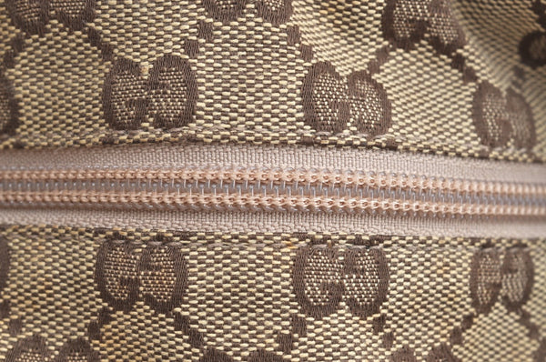 Authentic GUCCI Vintage Shoulder Tote Bag GG Canvas Leather 0190402 Brown K4182