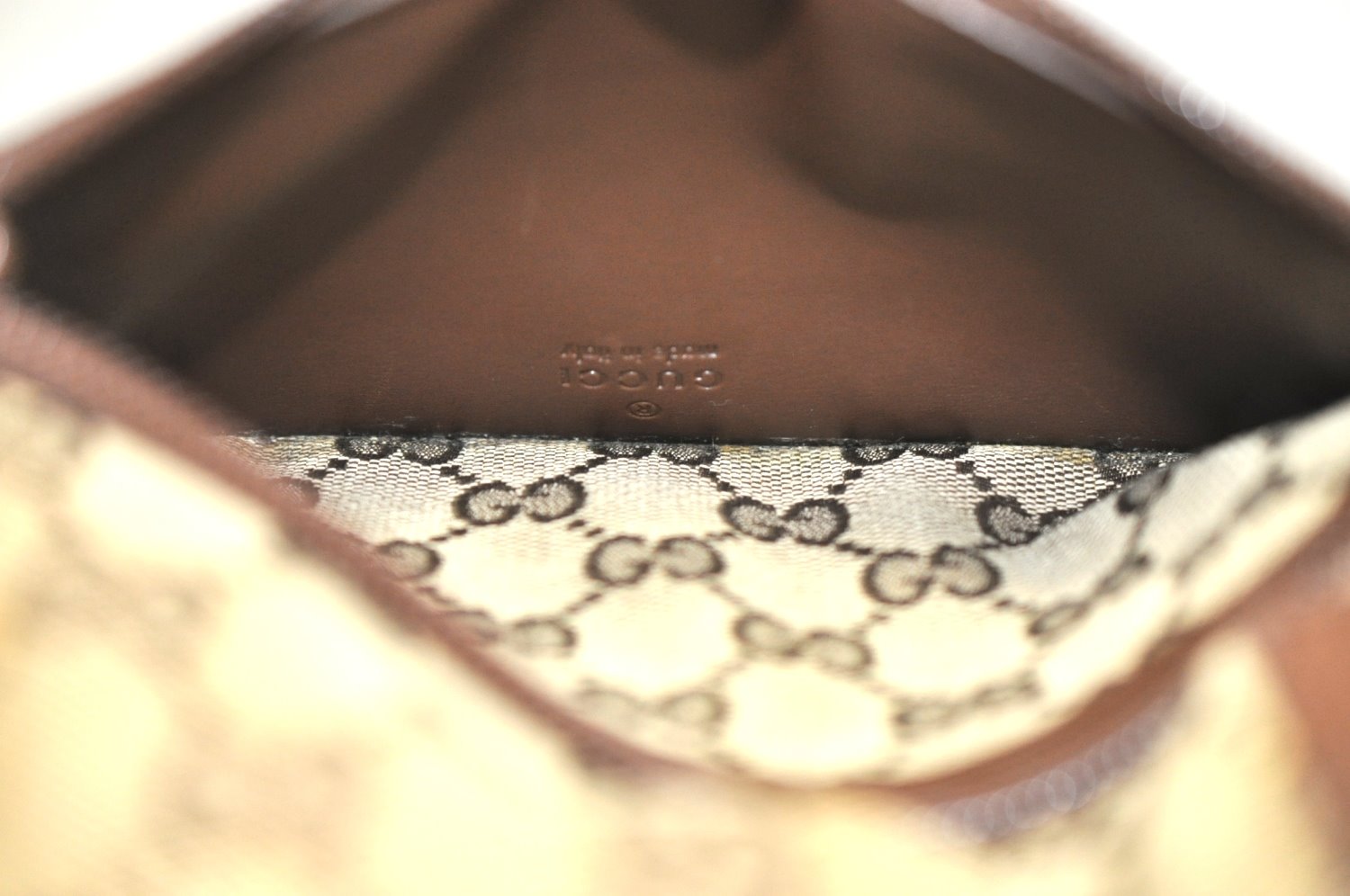 Authentic GUCCI Vintage Shoulder Tote Bag GG Canvas Leather 0190402 Brown K4182