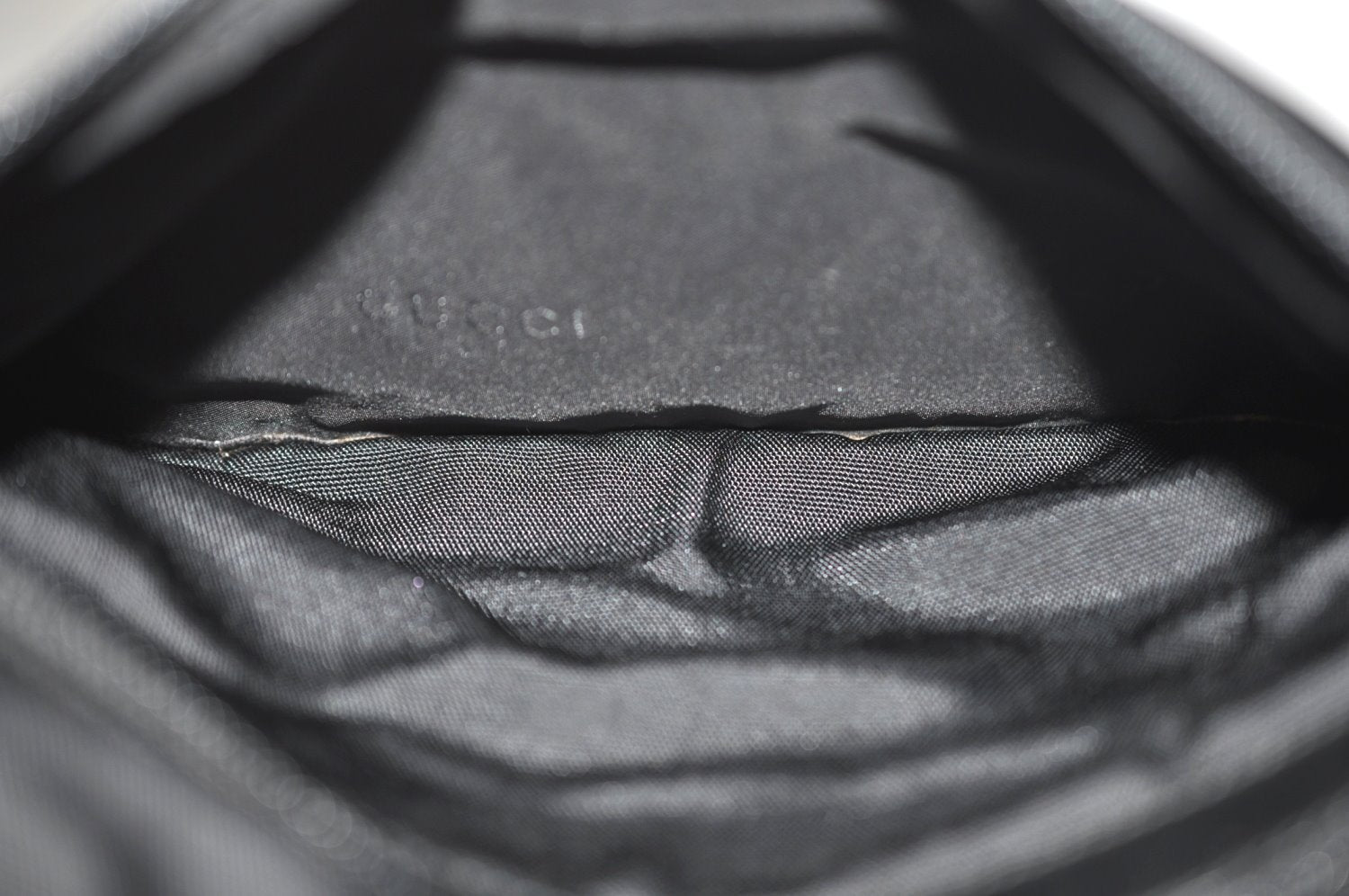 Authentic GUCCI Bamboo 2Way Shoulder Hand Bag Nylon Leather 0000509 Black K4185