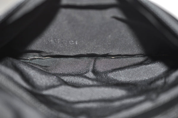 Authentic GUCCI Bamboo 2Way Shoulder Hand Bag Nylon Leather 0000509 Black K4185