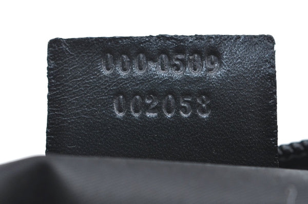 Authentic GUCCI Bamboo 2Way Shoulder Hand Bag Nylon Leather 0000509 Black K4185