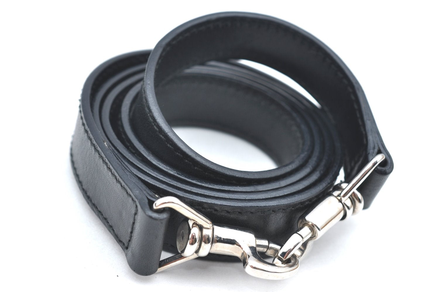 Authentic GUCCI Bamboo 2Way Shoulder Hand Bag Nylon Leather 0000509 Black K4185