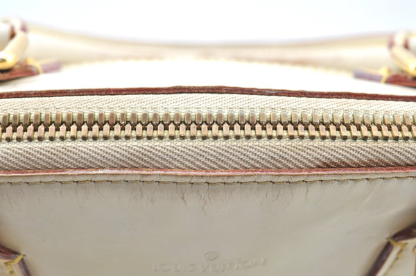 Authentic Louis Vuitton Suhali Lockit PM Hand Bag White M91887 LV K4191