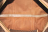 Authentic CELINE Macadam Blason Pattern Boston Bag PVC Leather Brown K4193