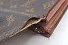 Authentic Louis Vuitton Monogram Bifold Long Wallet Purse Brown 2Set Junk K4194